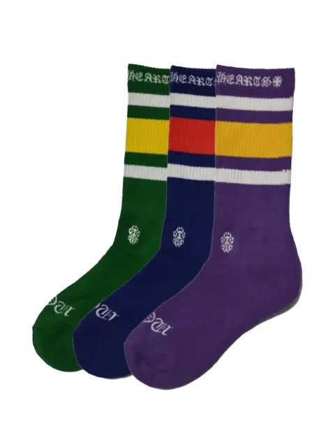 Chrome Hearts striped socks (set of three)