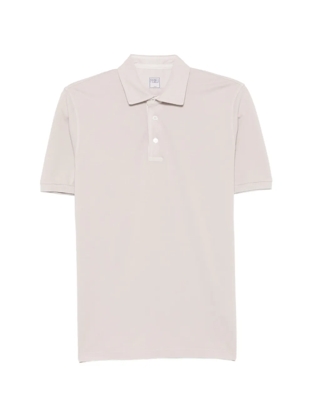 Fedeli short-sleeve polo shirt - Nude