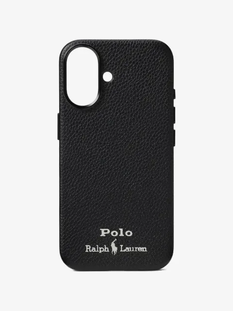 Polo Ralph Lauren logoprint iPhone hoesje van bewerkt leer