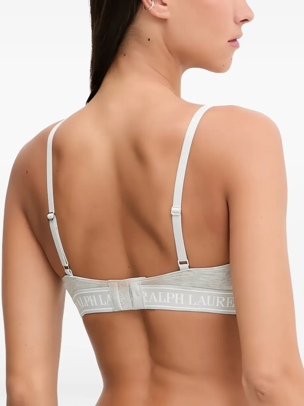 Polo Ralph Lauren Triangel bh met logoband Grijs