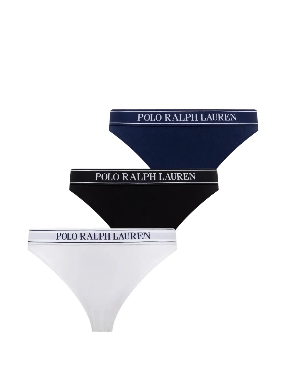 Polo Ralph Lauren logo-waistband briefs (set of three) - Bianco