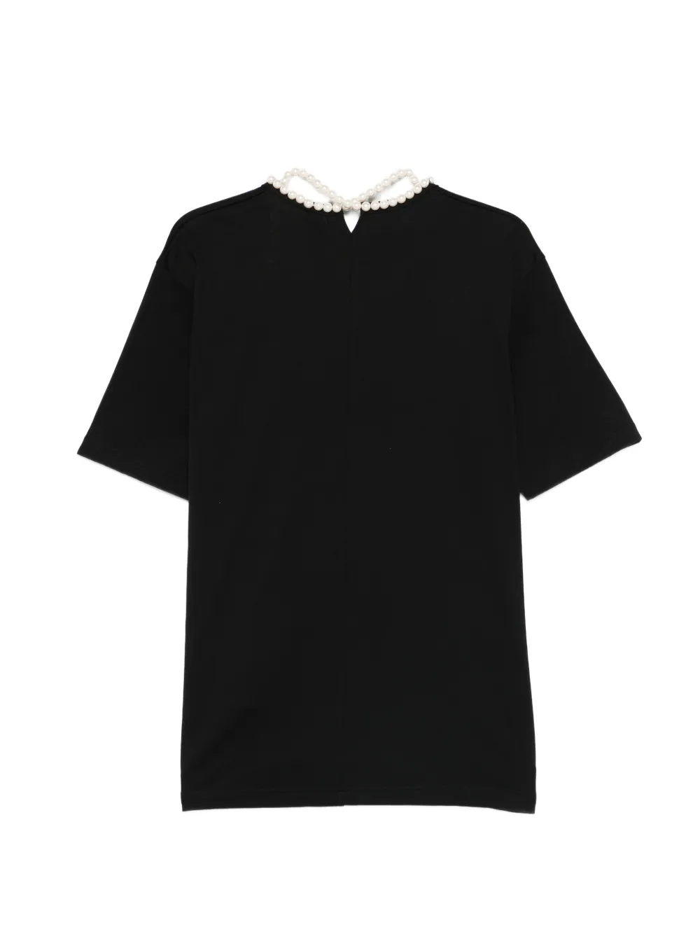 Junya Watanabe T-shirt verfraaid met parels Zwart
