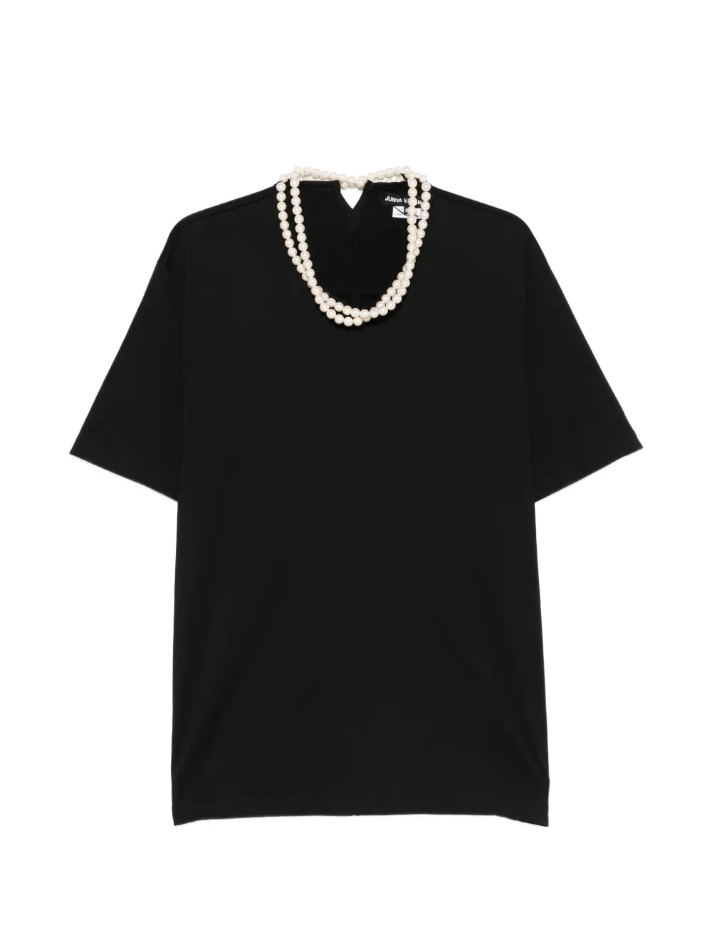 Junya Watanabe faux-pearl T-shirts - Schwarz