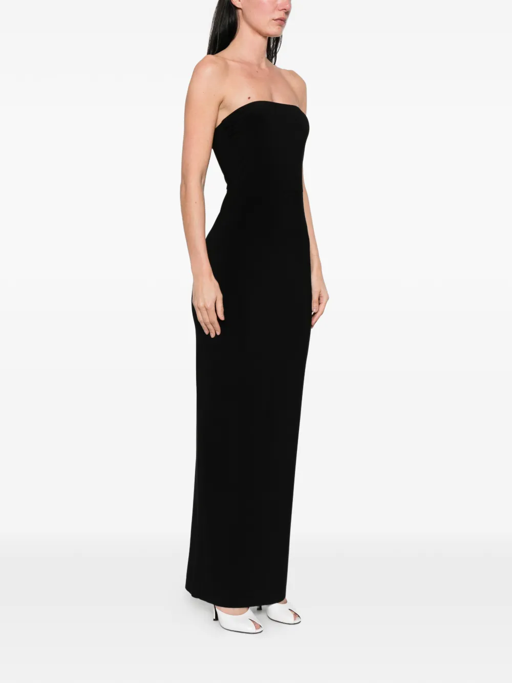 Norma Kamali Strapless maxi-jurk Zwart