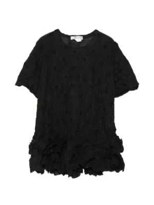 Comme Des Garçons Comme Des Garçons crew-neck Draped Top | Black