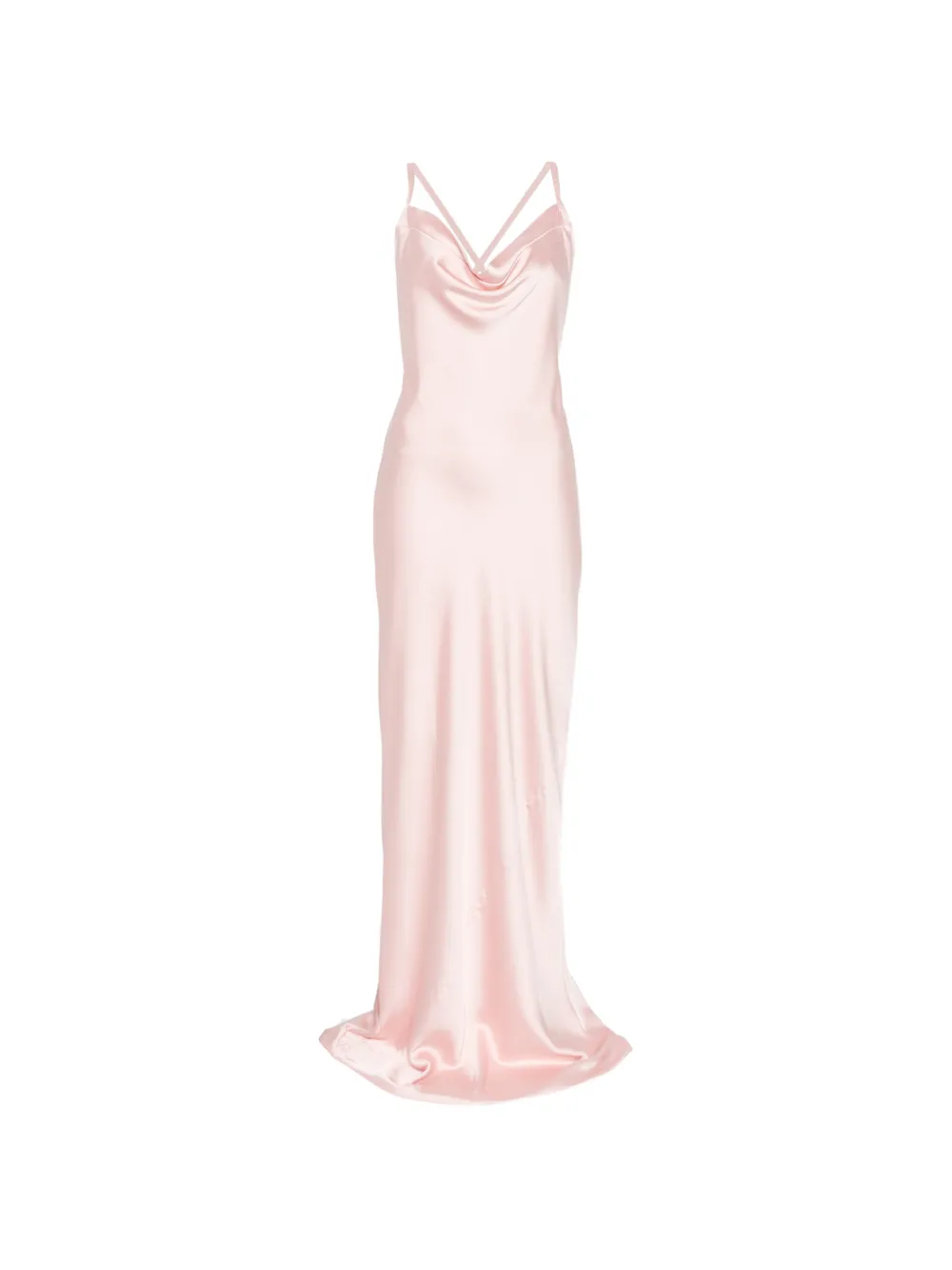 Norma Kamali cross-back maxi dress - Rosa