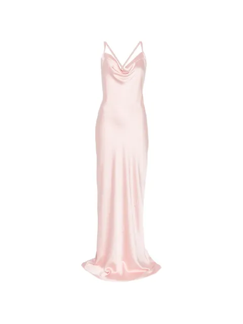 Norma Kamali cross-back maxi dress