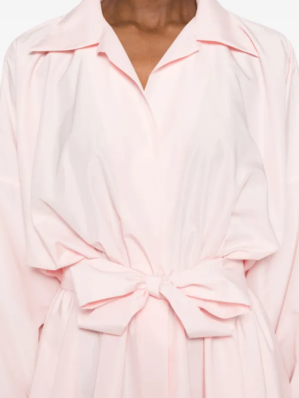 Norma Kamali Belted Flared Mini Dress | Pink | FARFETCH