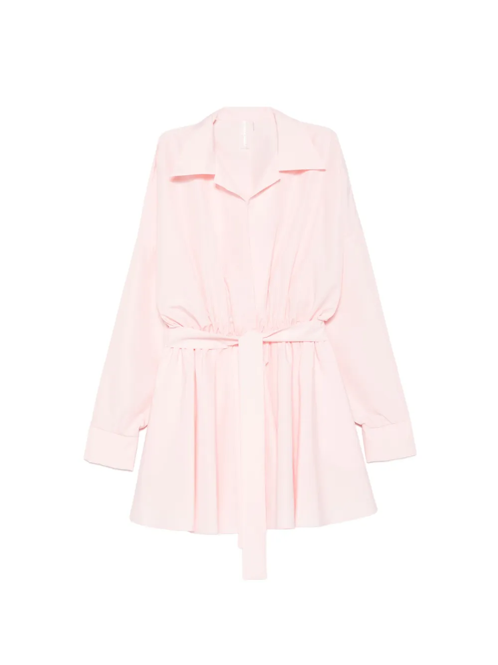 Norma Kamali belted flared mini dress - Rosa