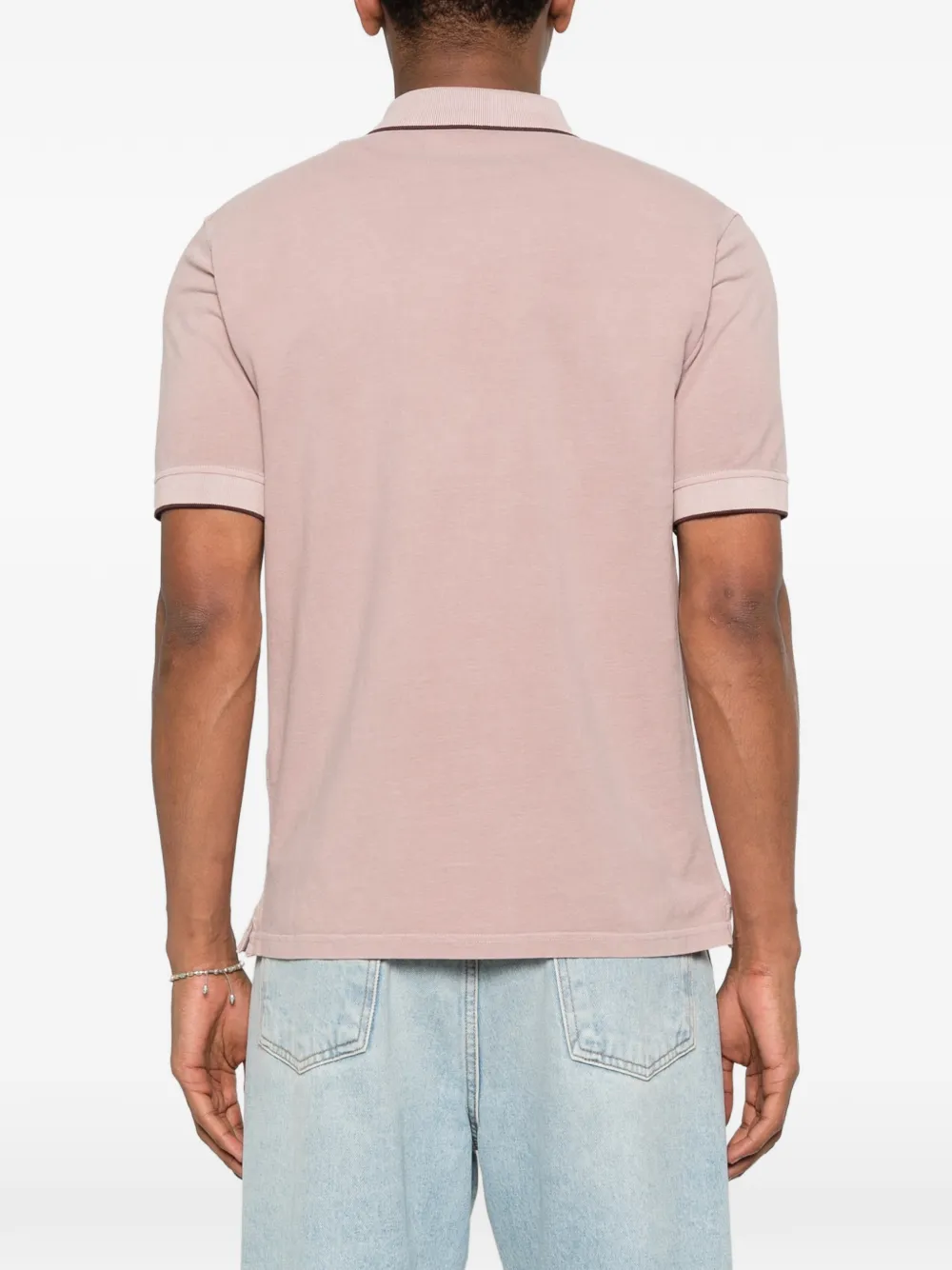 Herno Poloshirt met geborduurd logo Roze