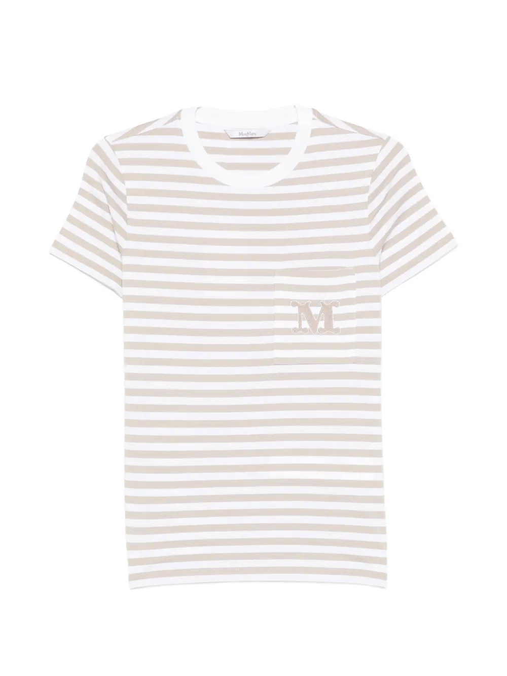 Max Mara T-shirt met borstzak Wit