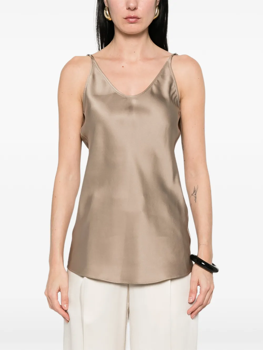  Brunello Cucinelli Spaghetti-straps Tank Top - Neutrals 