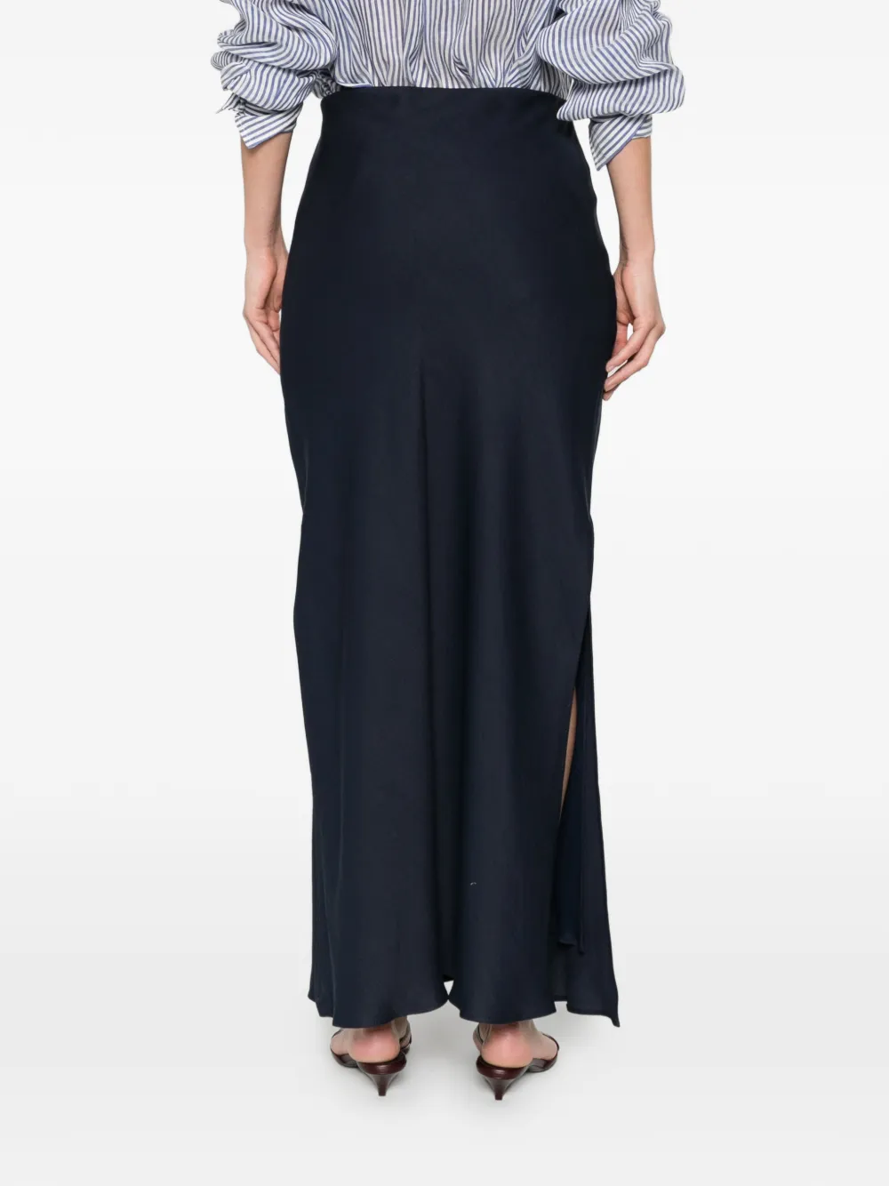 Brunello Cucinelli Rok met zijsplit Blauw