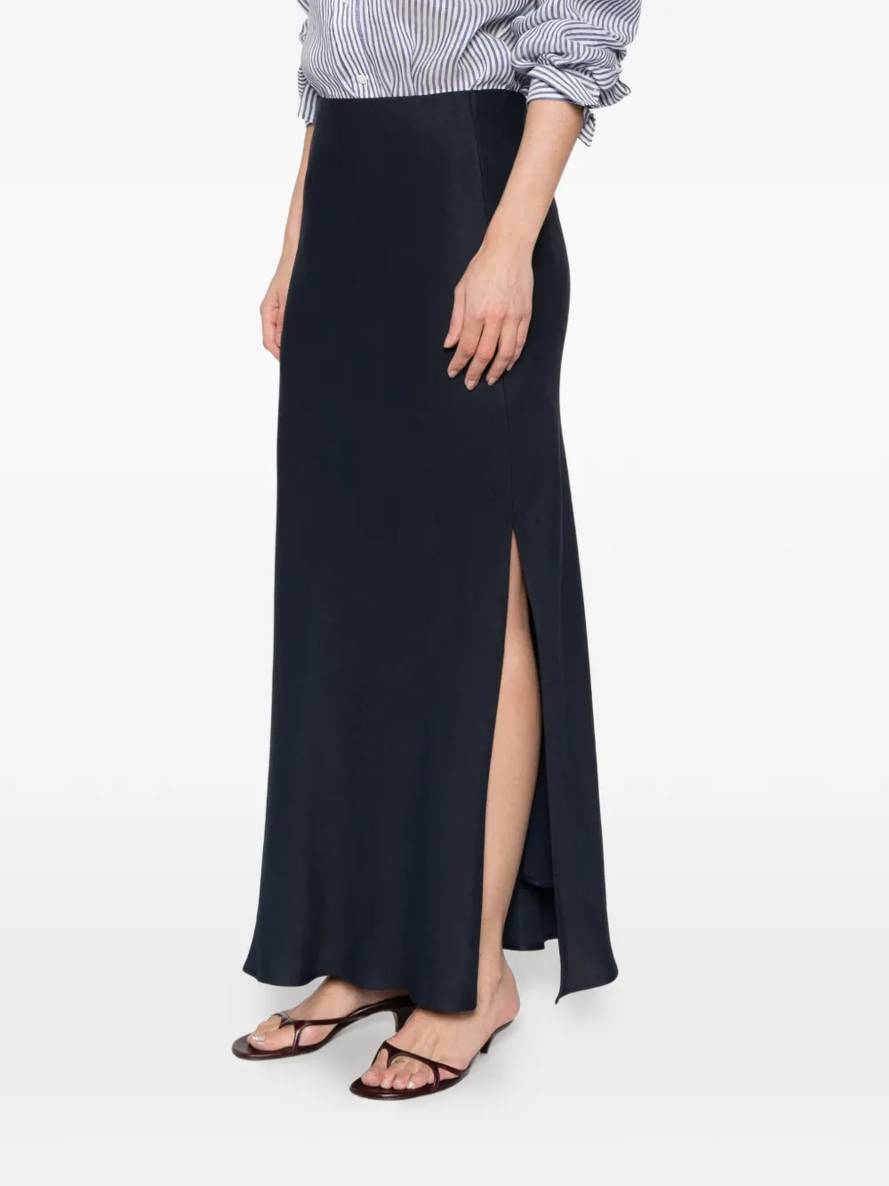 Brunello Cucinelli Rok met zijsplit Blauw