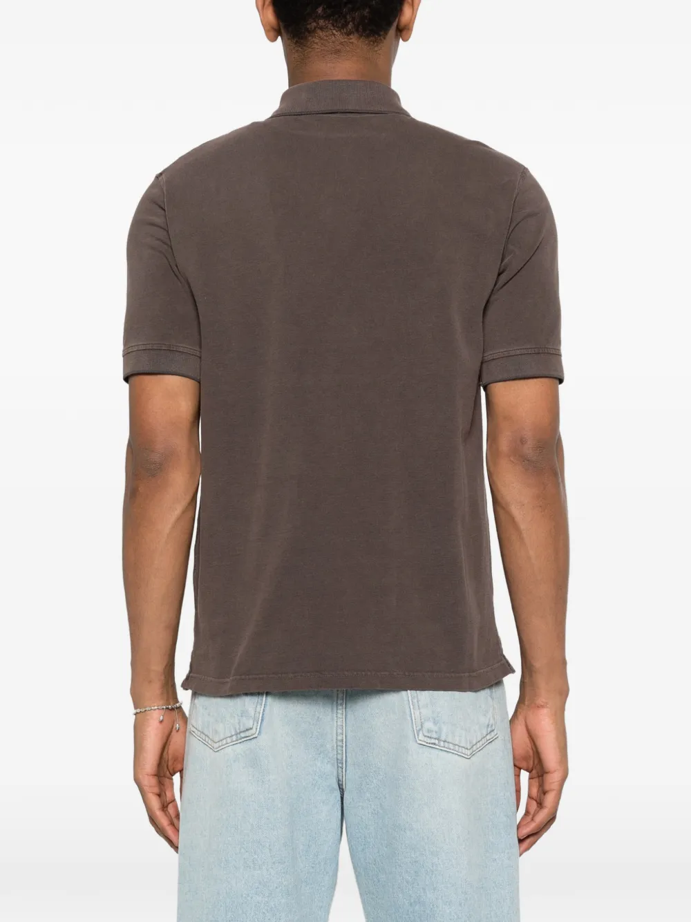 Herno Poloshirt met geborduurd logo Bruin