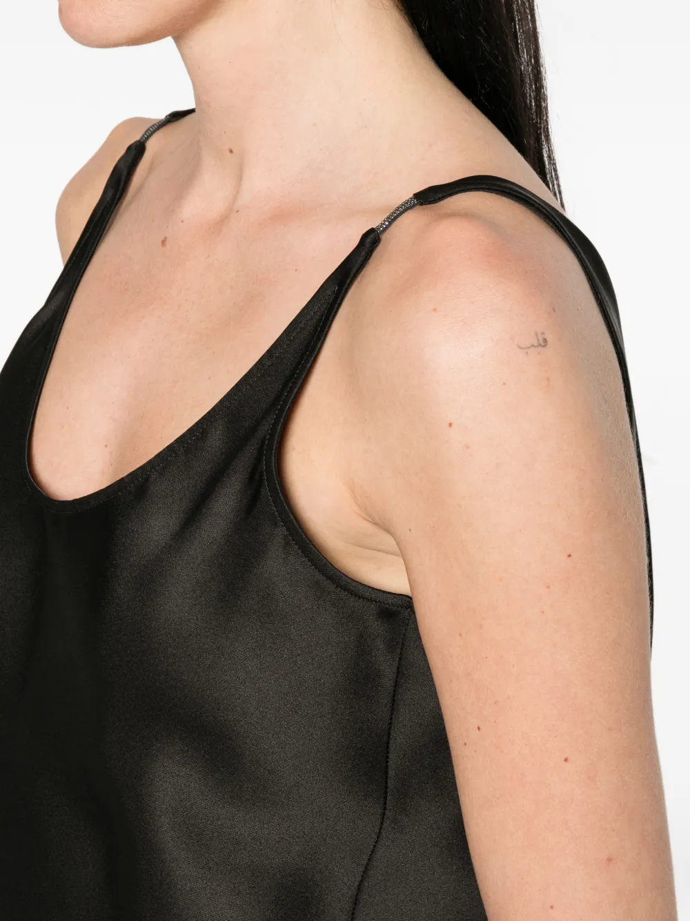Brunello Cucinelli Effen tanktop Zwart