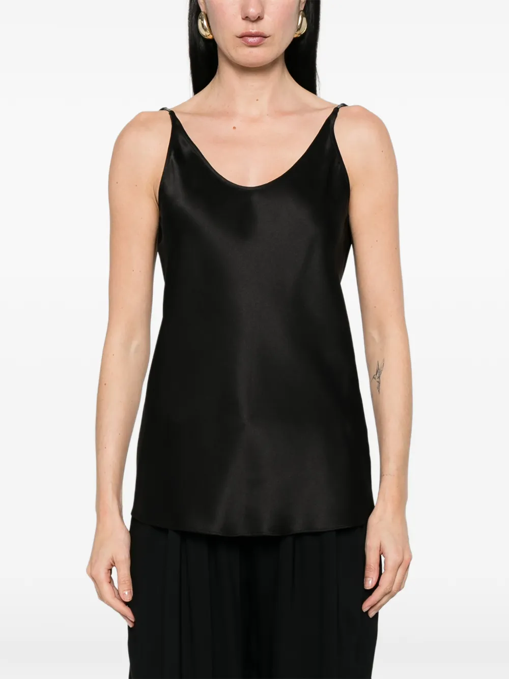 Brunello Cucinelli Effen tanktop Zwart