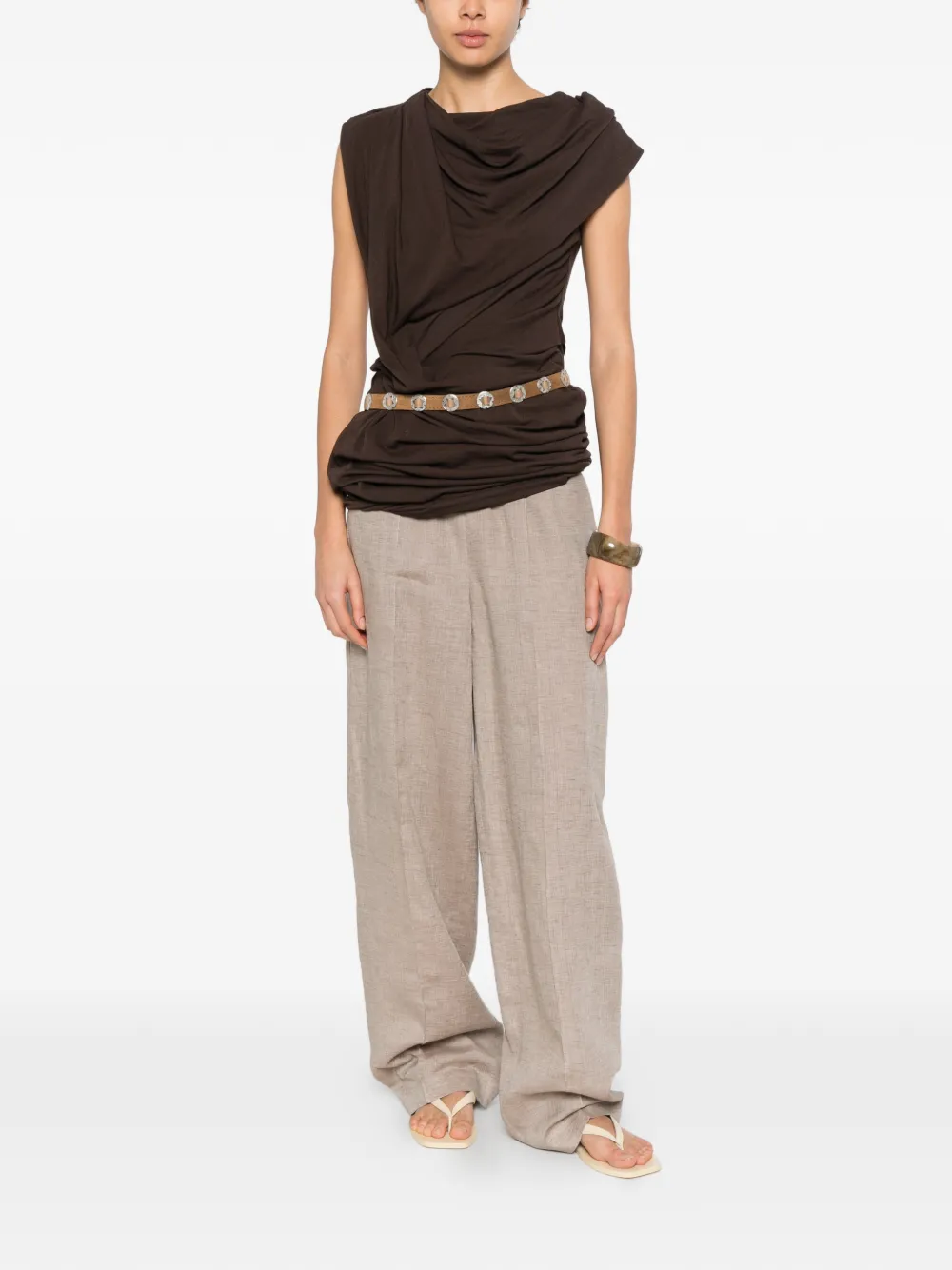 Fabiana Filippi Elastische broek Beige