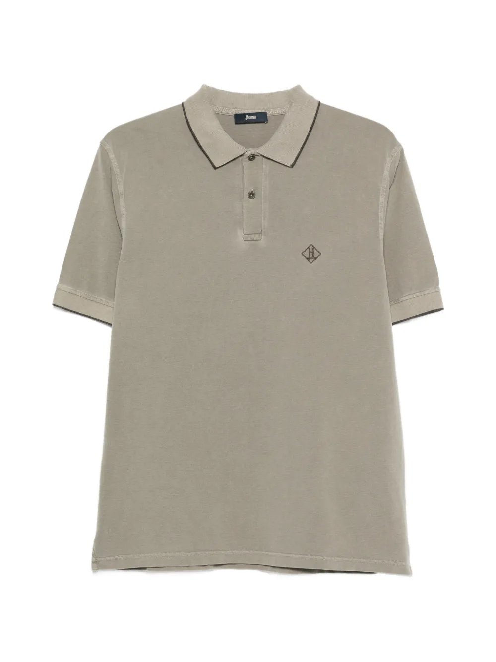 Herno logo-embroidered polo shirt - Grigio