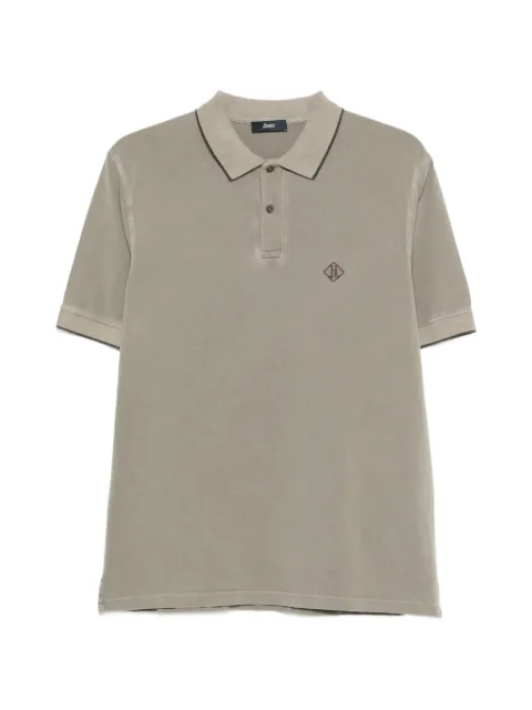 Herno logo刺绣polo衫