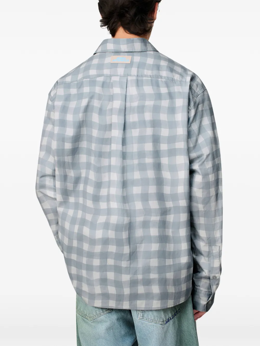 Axel Arigato Distort overhemd met gingham-ruit Blauw