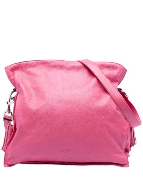 Loewe Pre-Owned sac à bandoulière Flamenco en cuir nappa à pompon (2010-2026)
