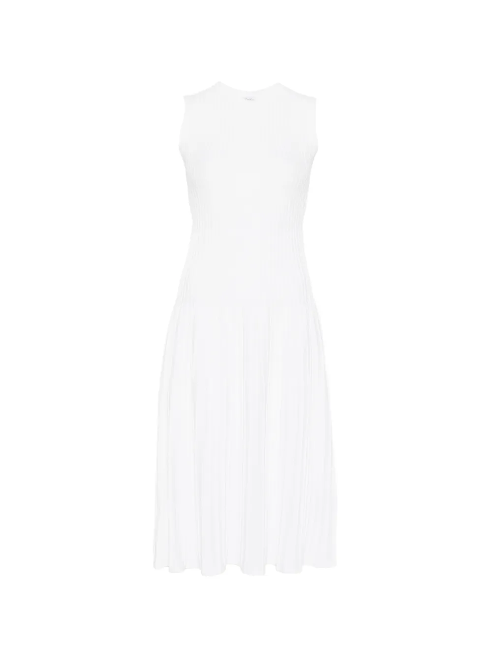 Max Mara Abito midi Pegizio a coste - Bianco