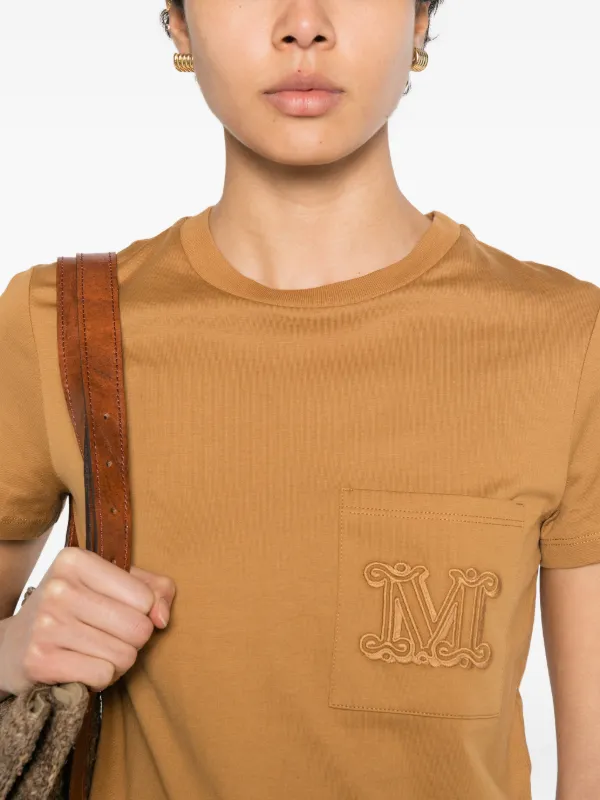 【新品未着用】Max Mara コットン Tシャツ PAPAIA サイズXS Max Mara Papaia Tシャツ | ブラウン | FARFETCH JP