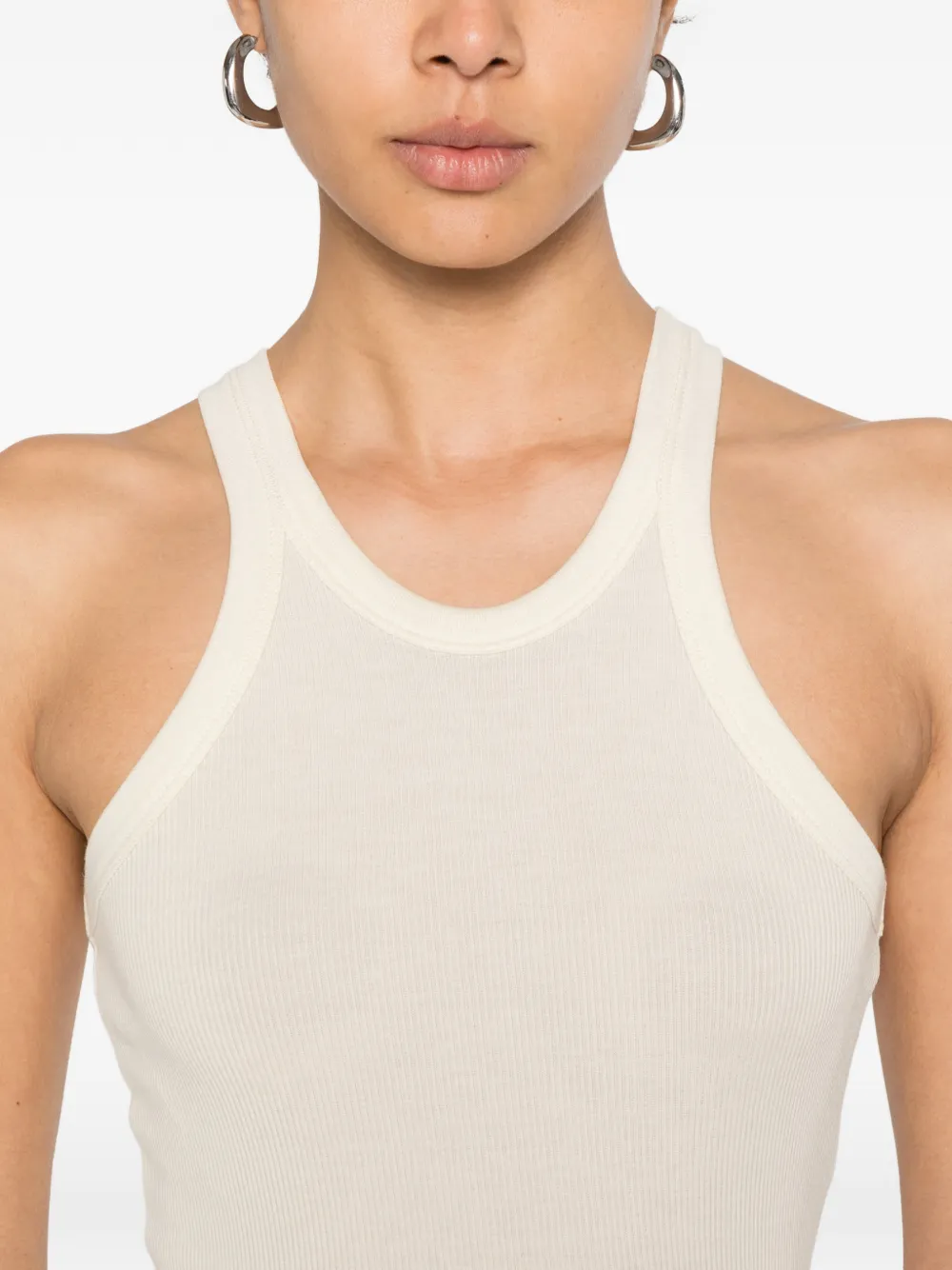 Sportmax Geribbelde tanktop Geel