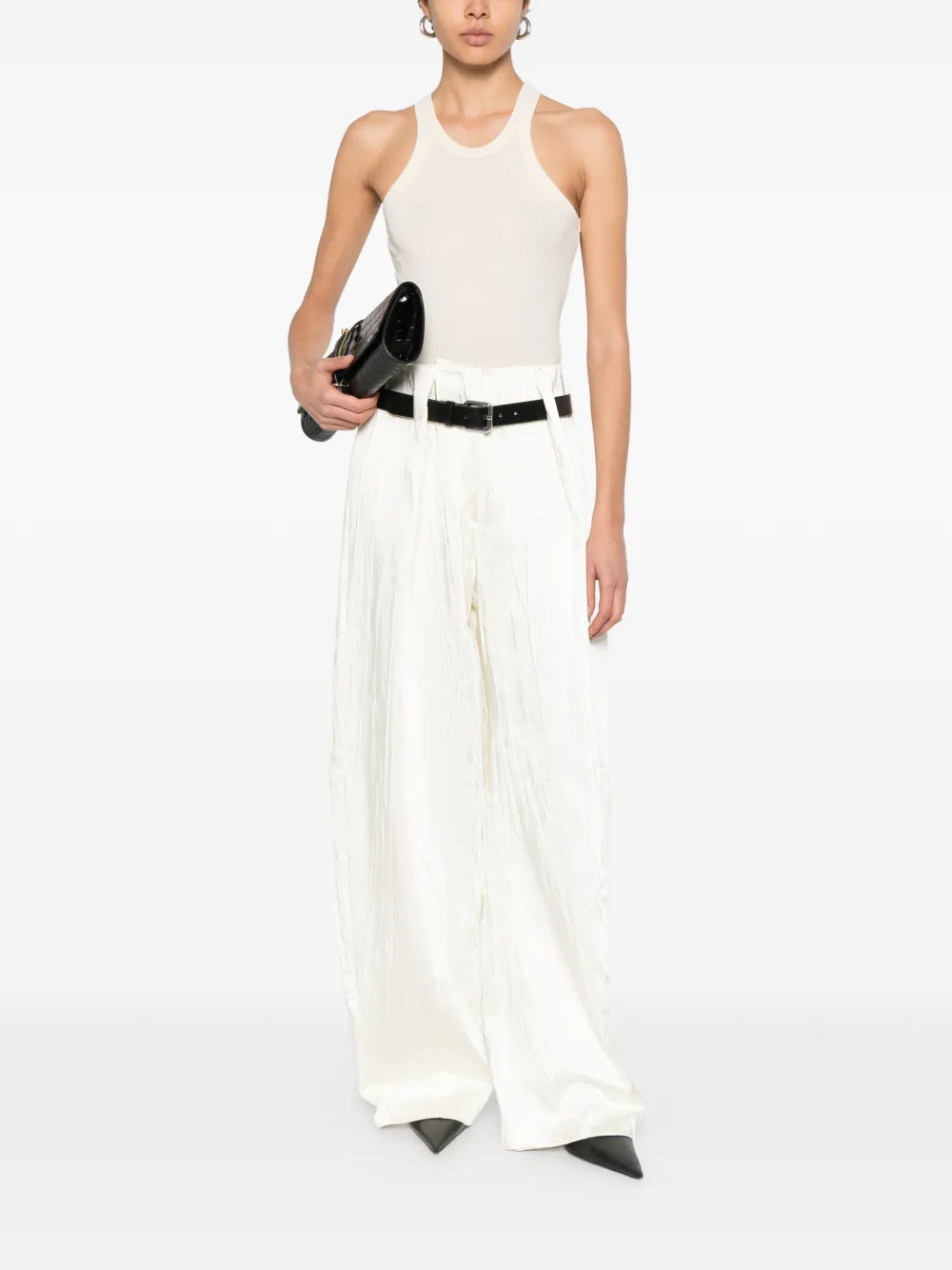 Sportmax Geribbelde tanktop Geel