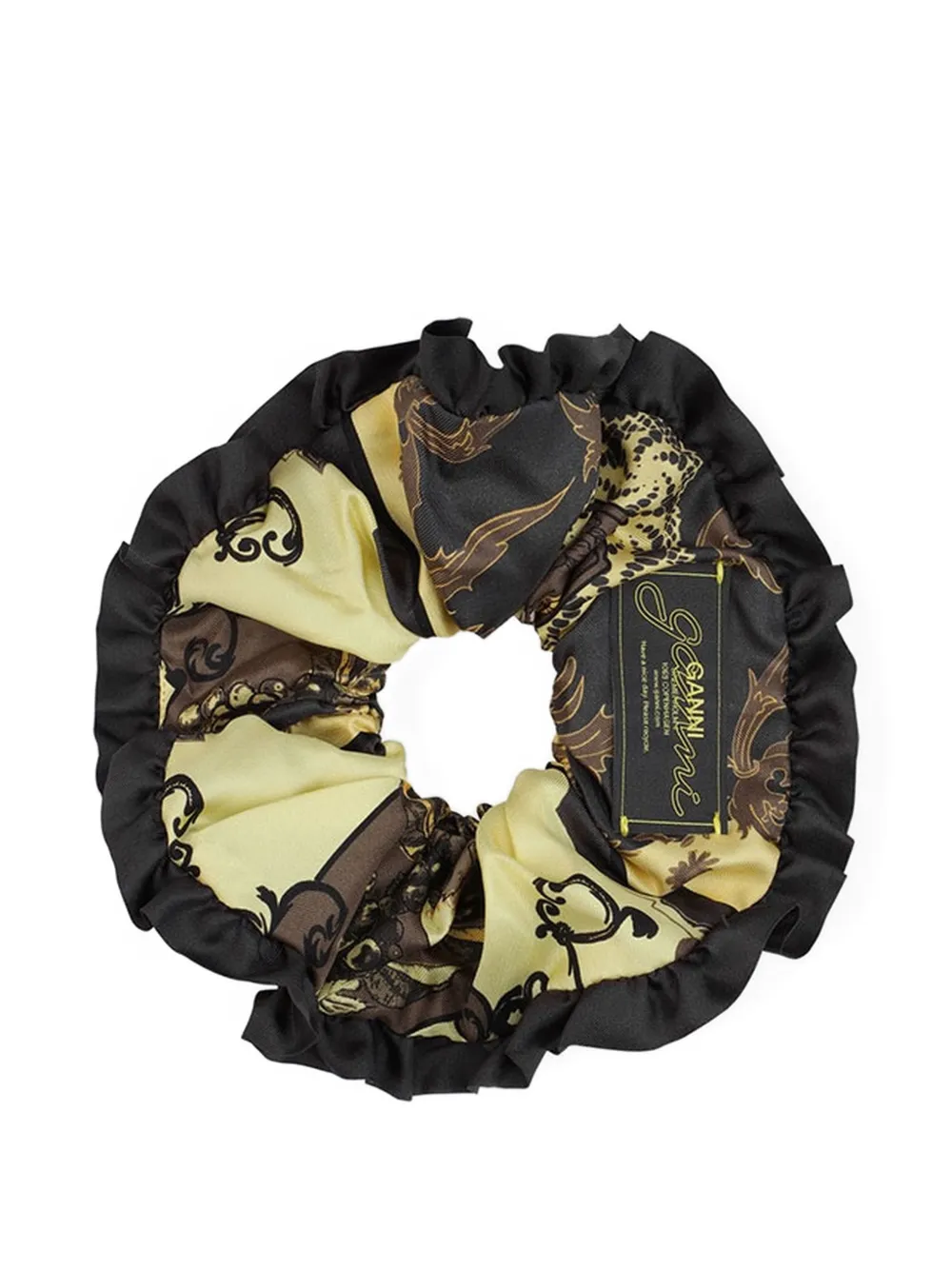GANNI printed scrunchie - Giallo