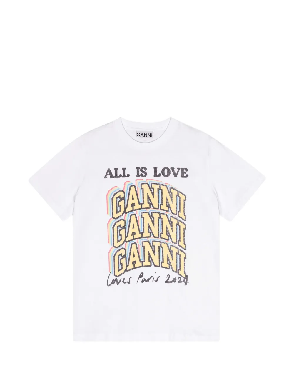 GANNI logo T-shirt - Bianco