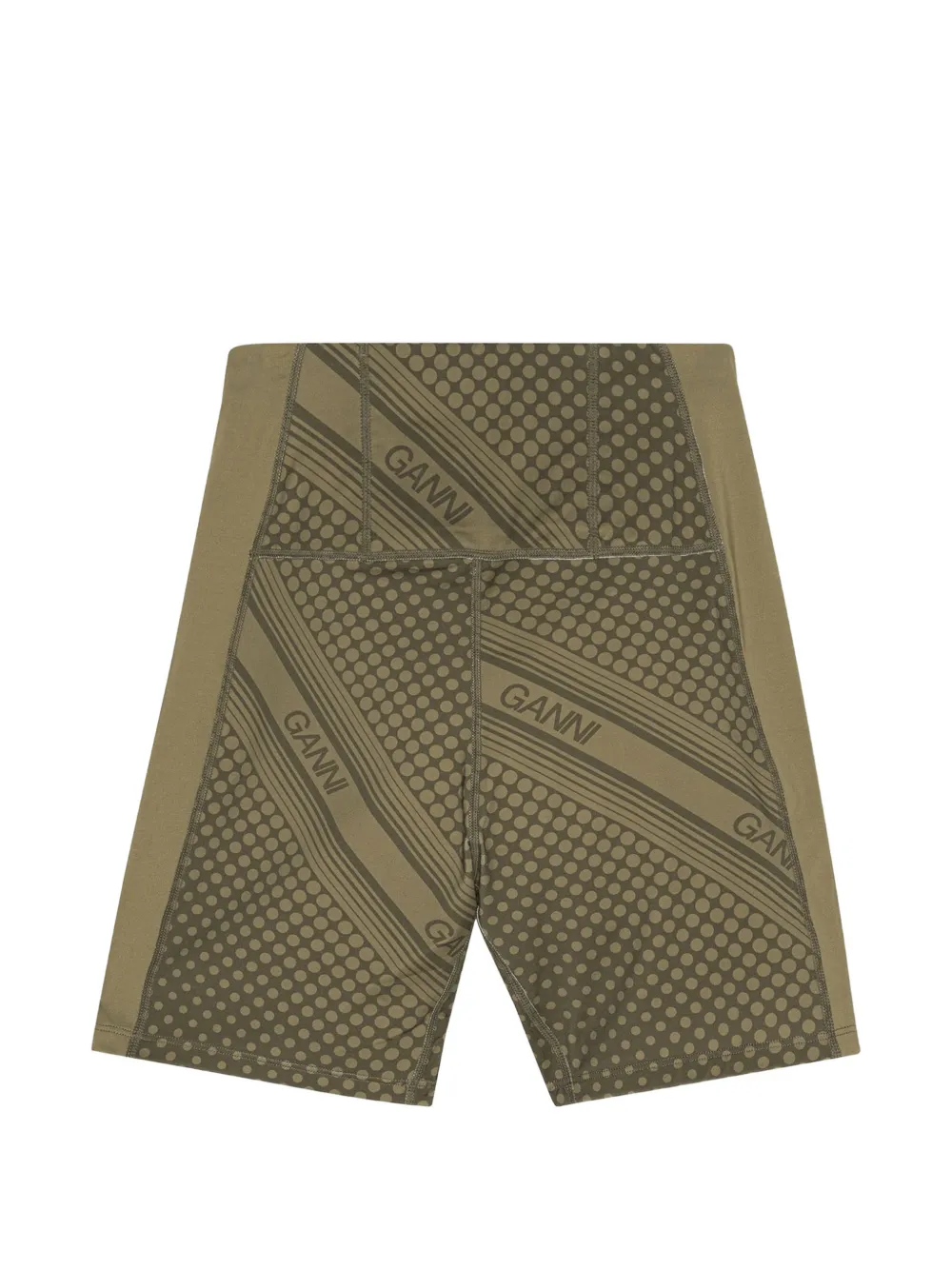 GANNI Trainingsshorts met logoprint Groen