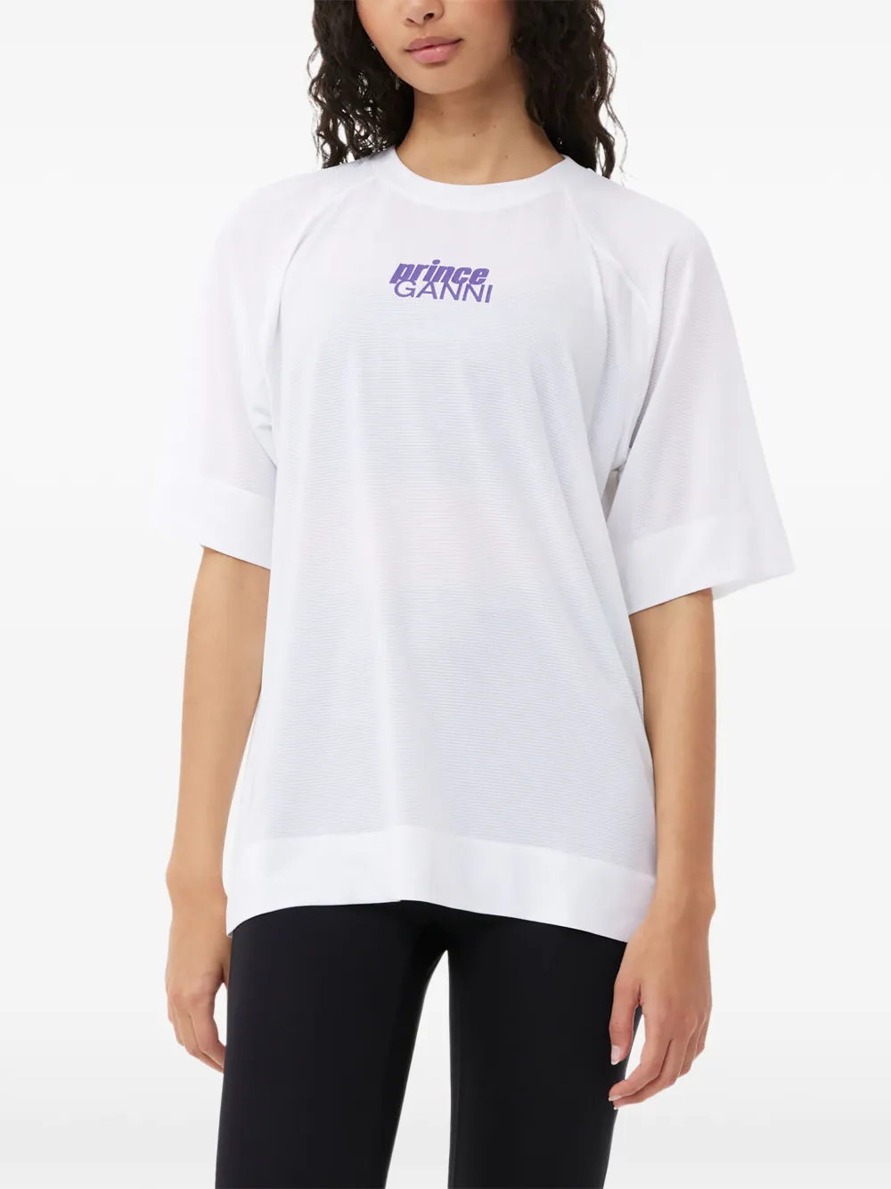 GANNI x Prince T-shirt met logo Wit