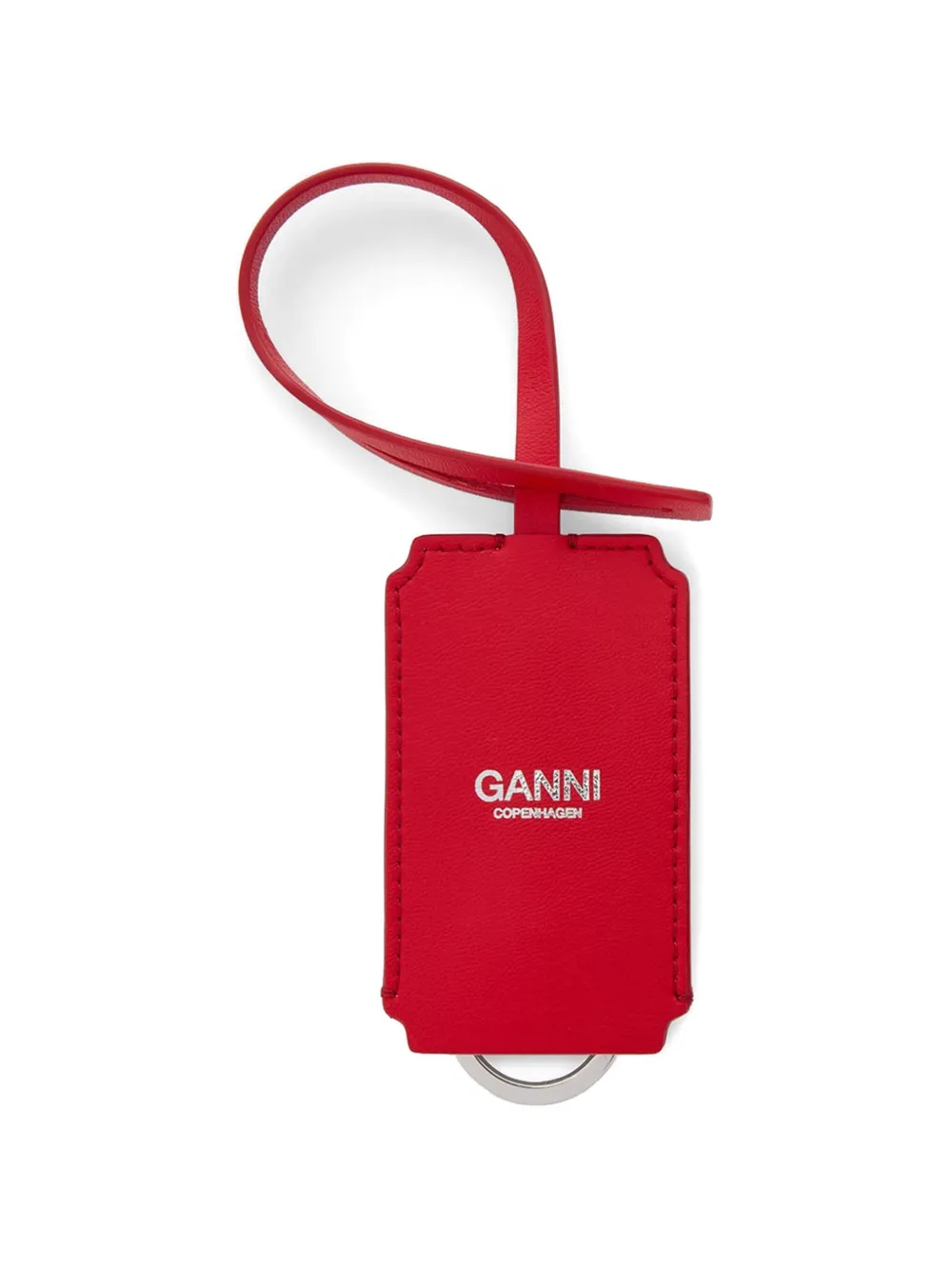  Ganni Ticket-motif Keyring - Red 