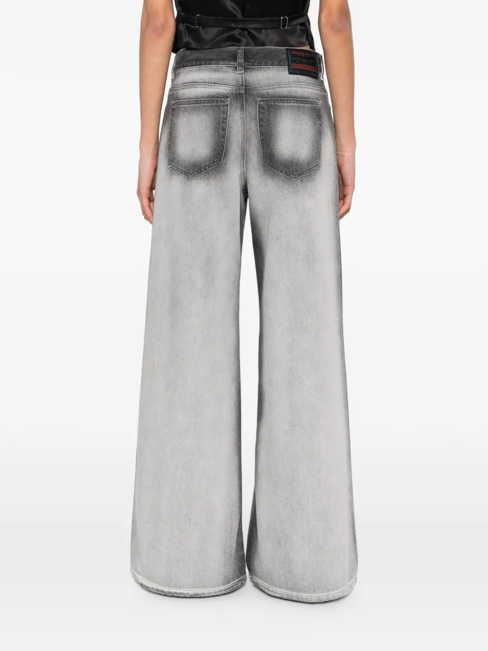Diesel 1978 D-Akemi-Fsi jeans met wijde pijpen Grijs