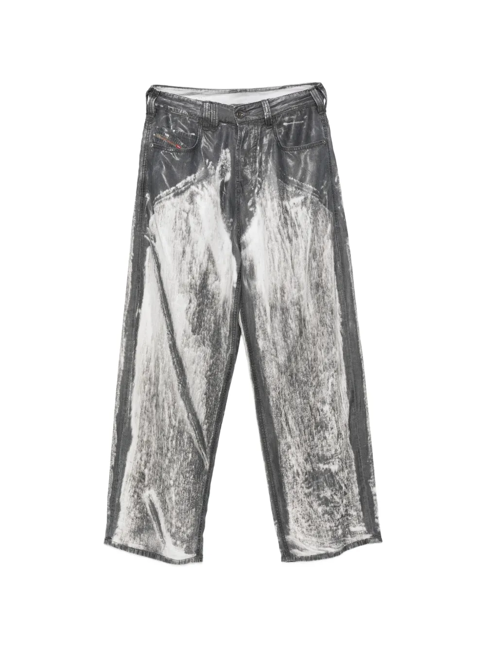 Diesel 1997 D-Enim-M logo-patch trousers - Grigio