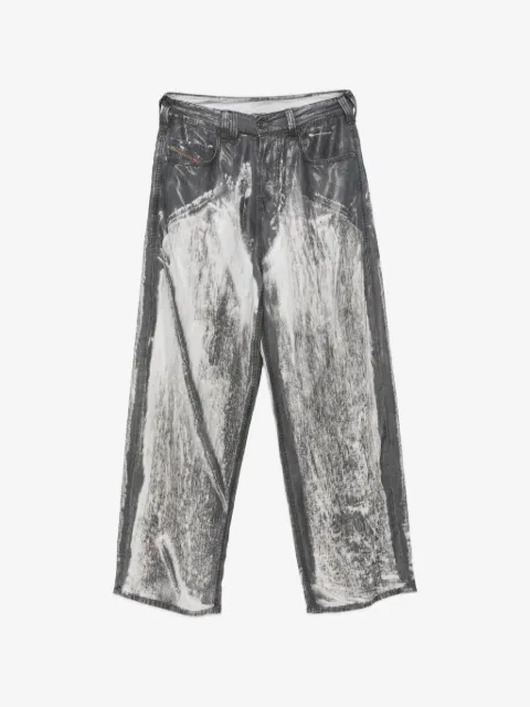 Diesel 1997 D-Enim-M logo-patch trousers