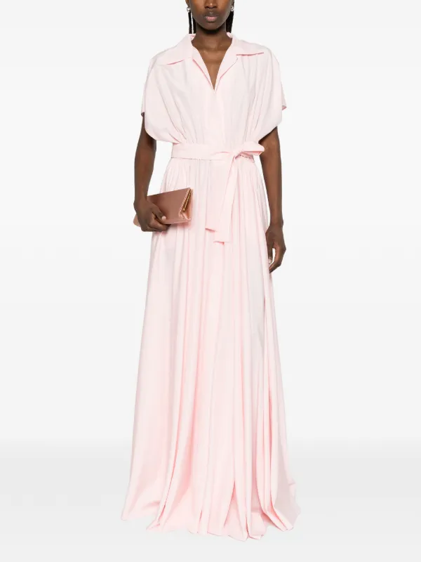Norma Kamali V-neck Maxi Dress | Pink | FARFETCH Norma Kamali V-neck Maxi Dress | Pink | FARFETCH