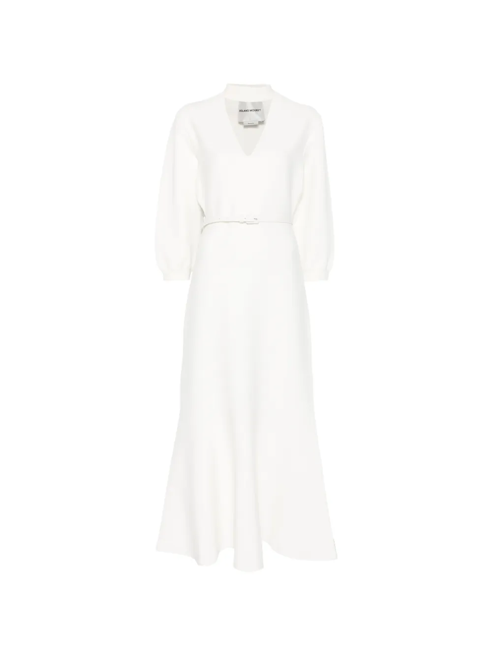 Roland Mouret V-neck belted dress - Toni neutri