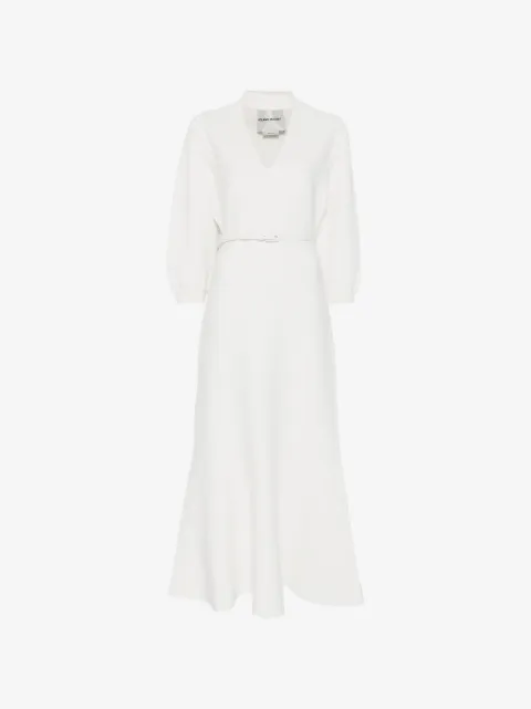 Roland Mouret vestido con cinturón y cuello en V