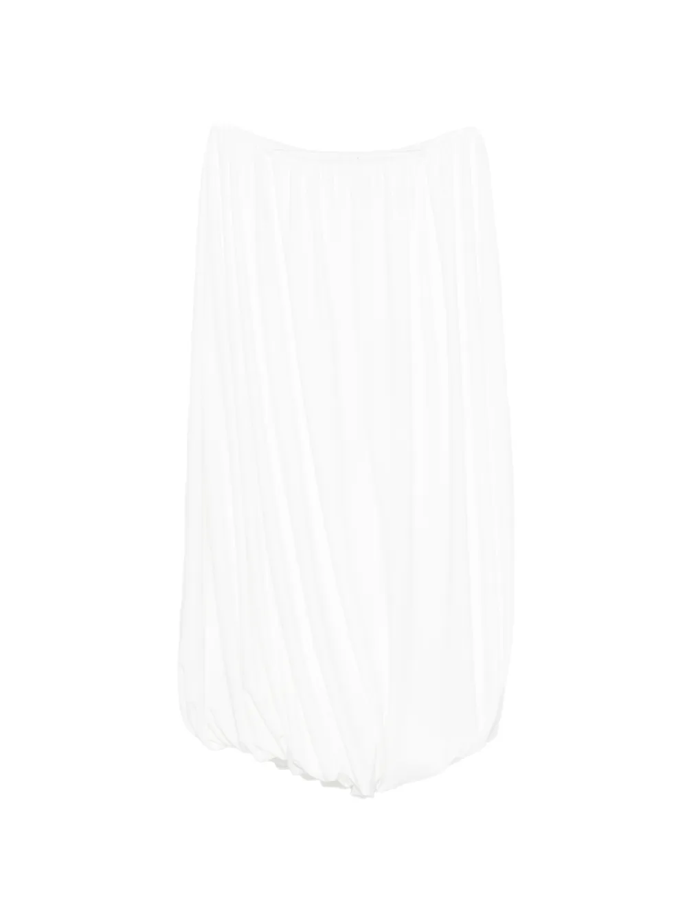 Norma Kamali gathered midi skirt - Bianco