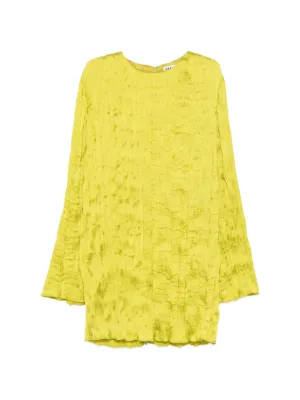 STAUD Kona Textured Mini Dress | Green, photo 2 of 6