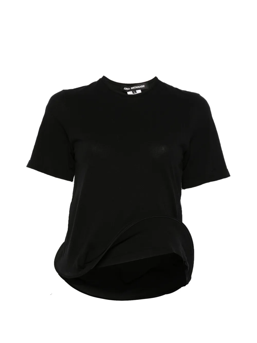 Junya Watanabe structured-hem T-shirt - Nero