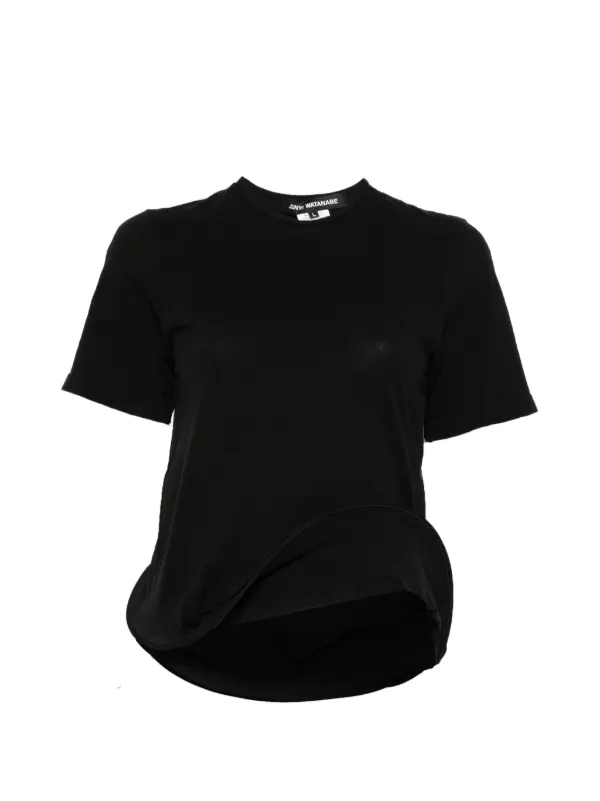 Junya Watanabe Structured-hem T-shirt in Black