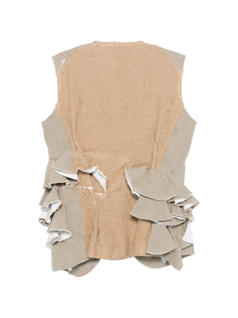  Comme Des Garçons Ruffled Waistcoat - Neutrals 
