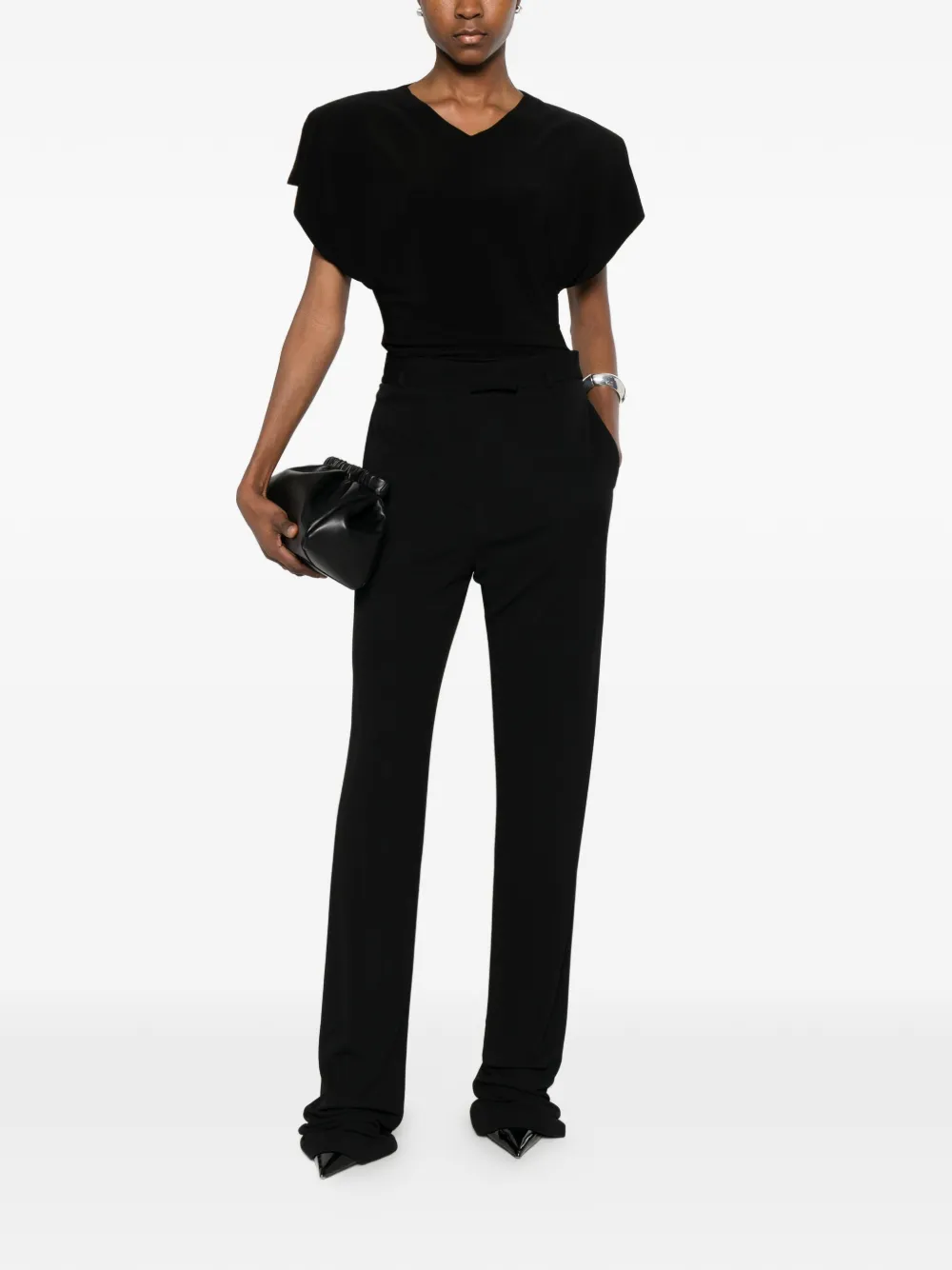 Norma Kamali draped blouse - Nero