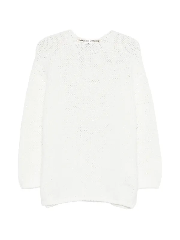 Comme des Garçons Textured Knitwear in White