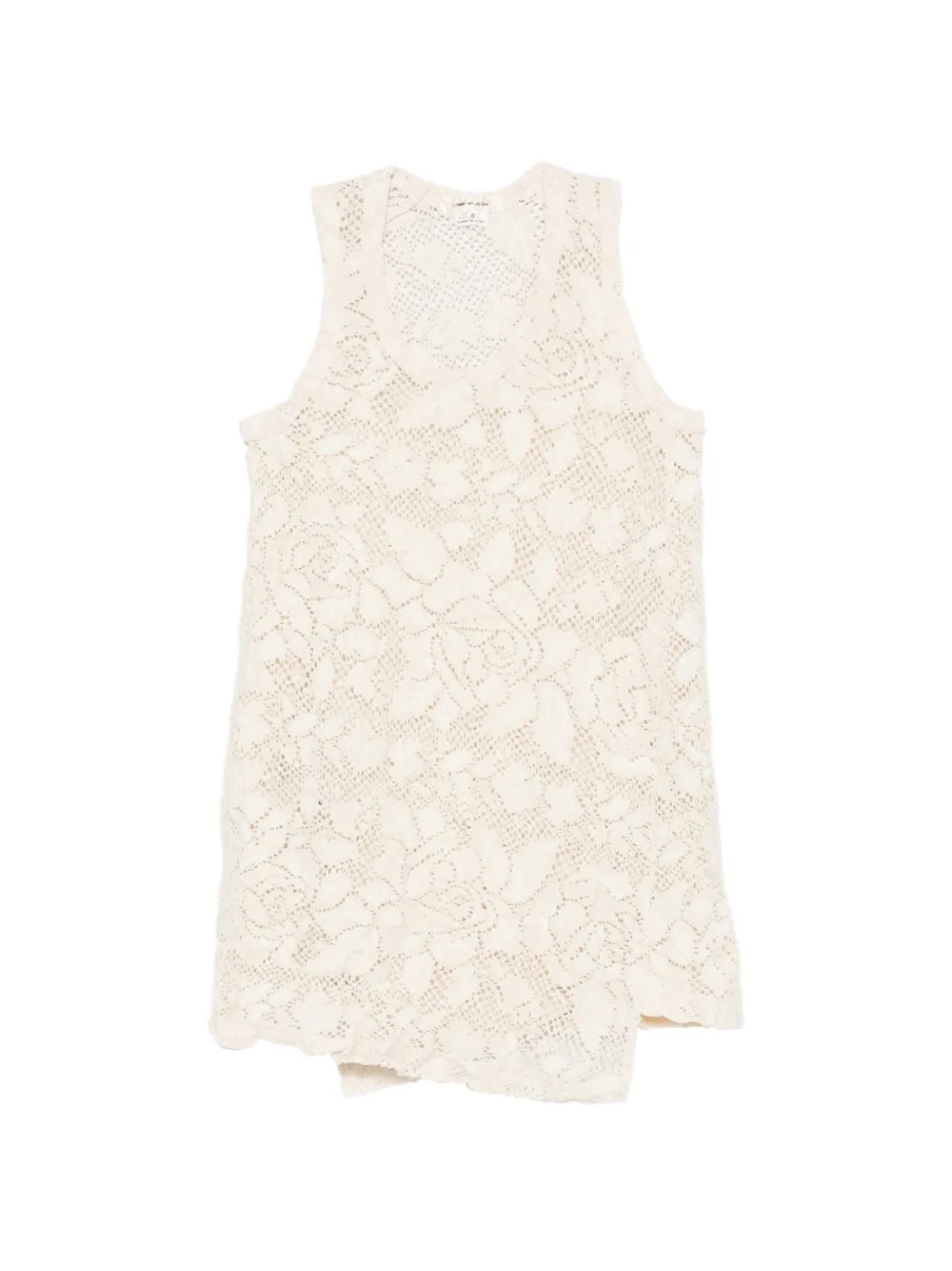 Comme Des Garçons floral-lace T-shirt - Toni neutri