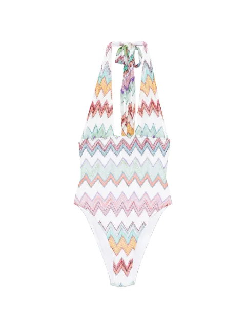Missoni halterneck zig-zag swimsuit